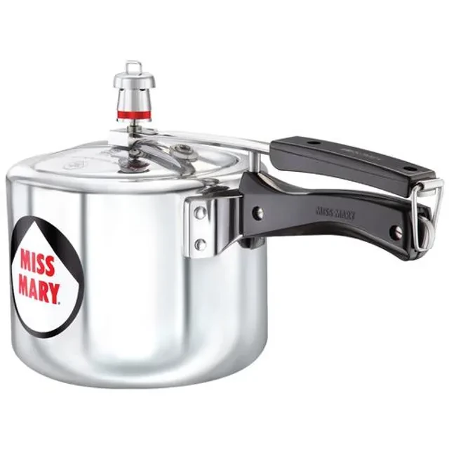 Hawkins Miss Mary Aluminium Inner Lid Pressure Cooker - With Handle, Silver, MM30, 3 l-1.webp